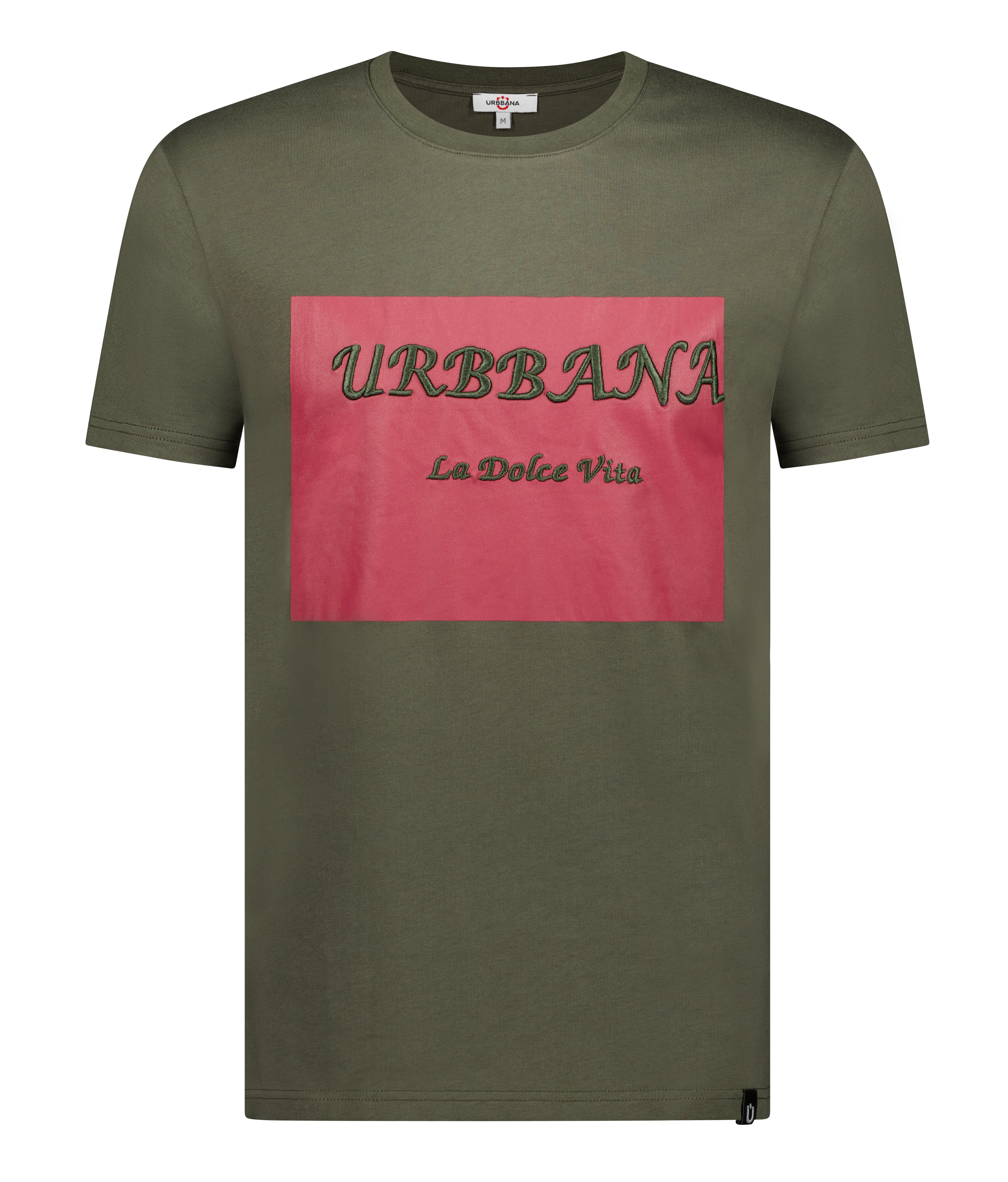La Dolce Vita Flag T-shirt - Army Green - Handmade T-Shirts