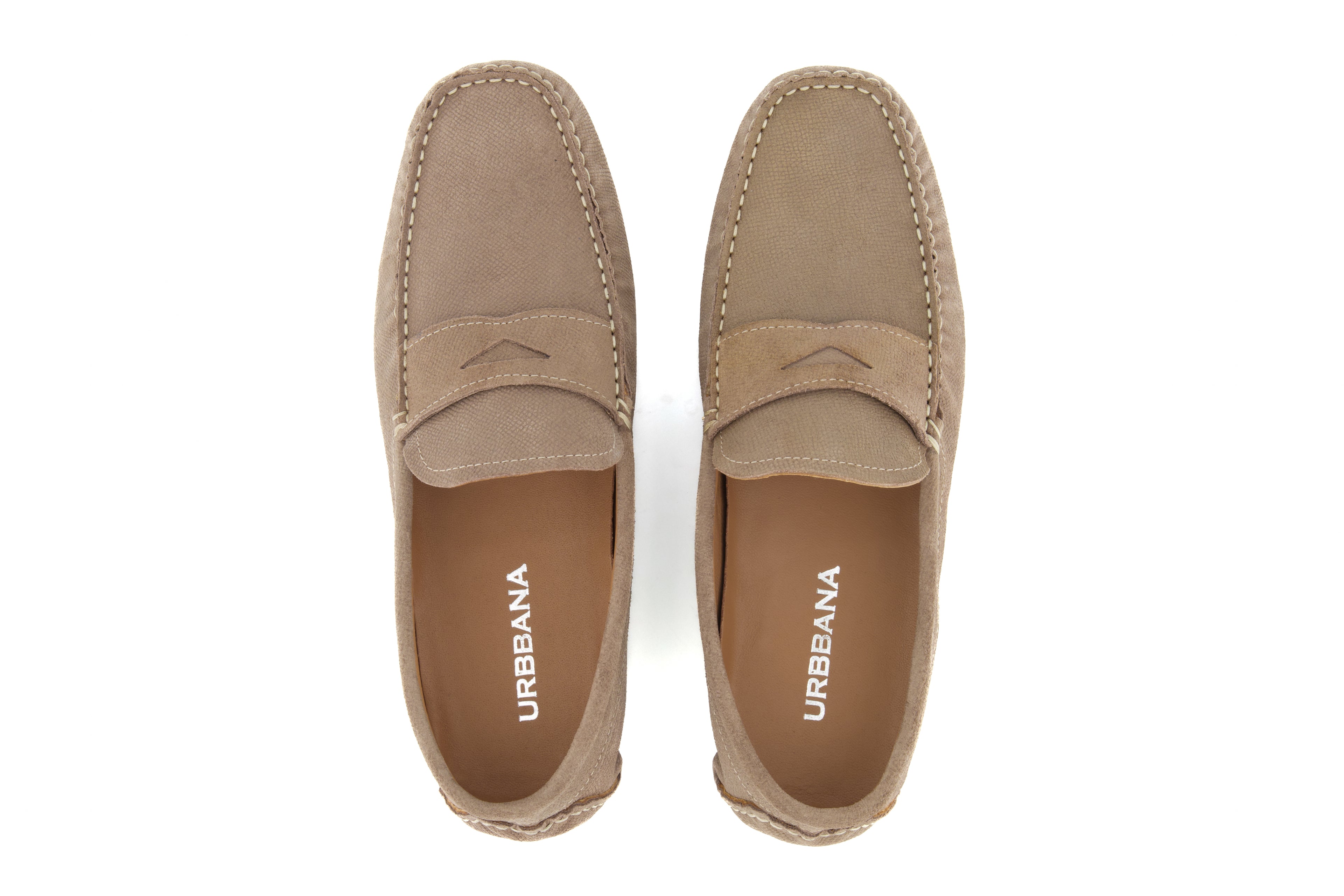 Portofino Driving Loafers - Creme Suede