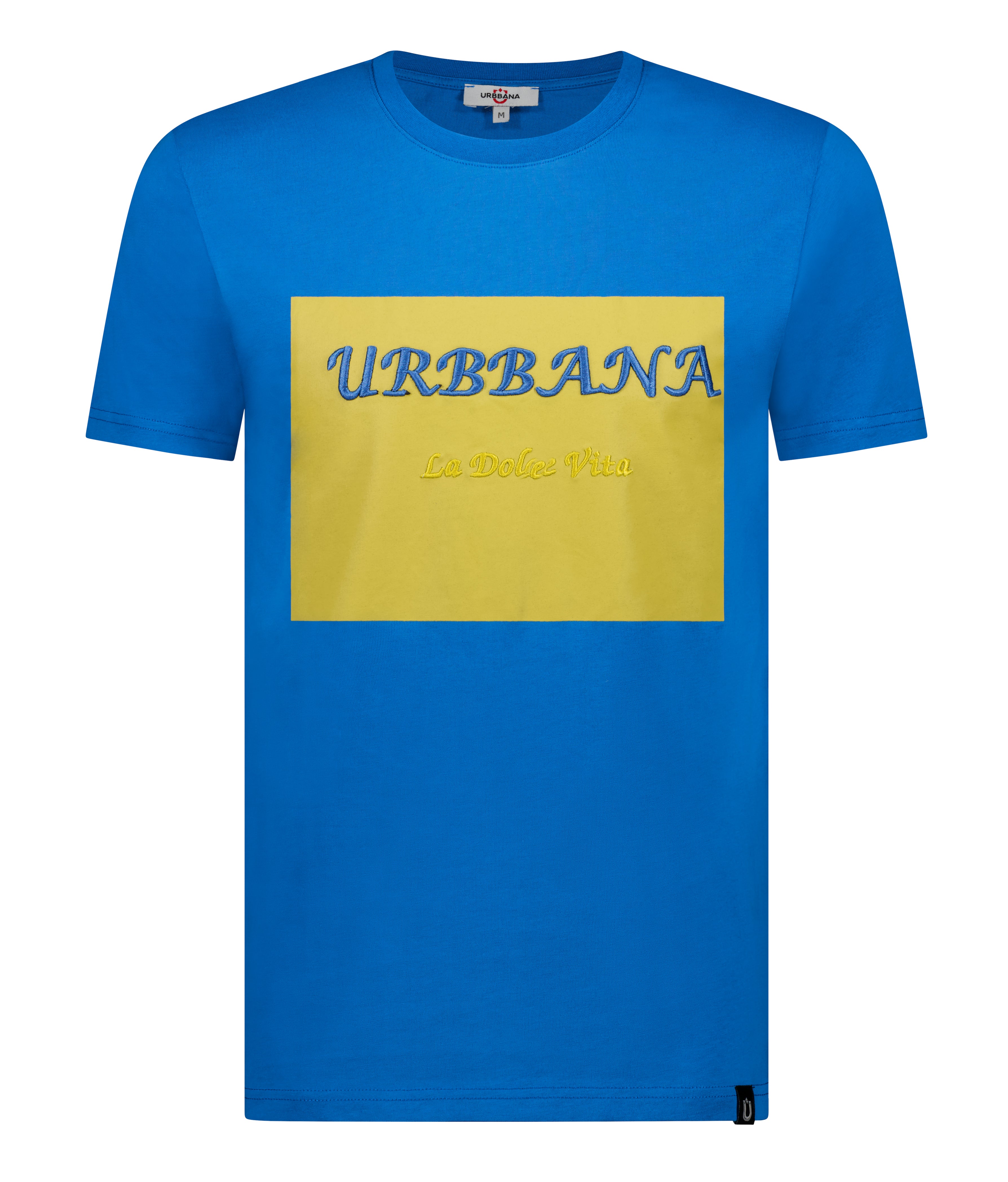 La Dolce Vita Flag T-shirt - Saks Blue - Handmade T-Shirts