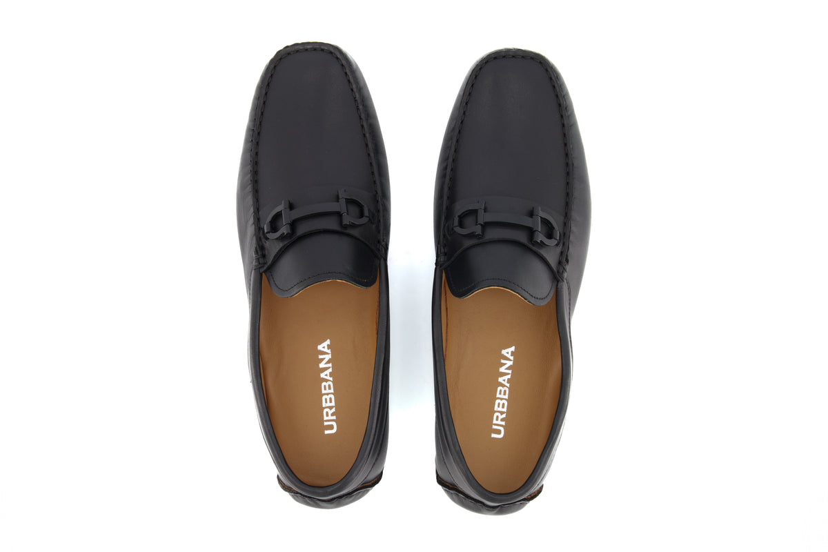 Portofino Driving Loafers - Black - Loafers by Urbbana