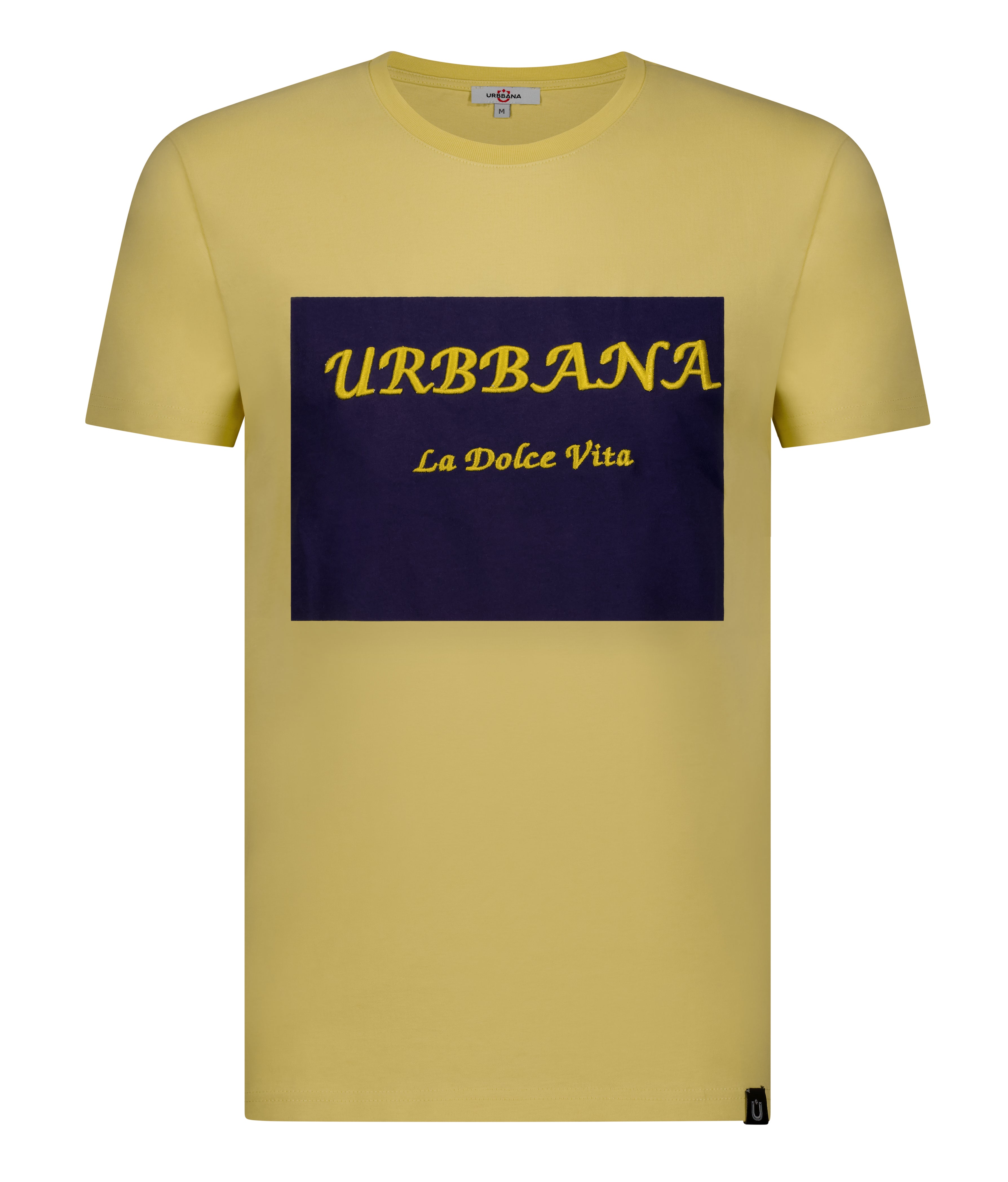 La Dolce Vita Flag T-shirt - Yellow - Handmade T-Shirts