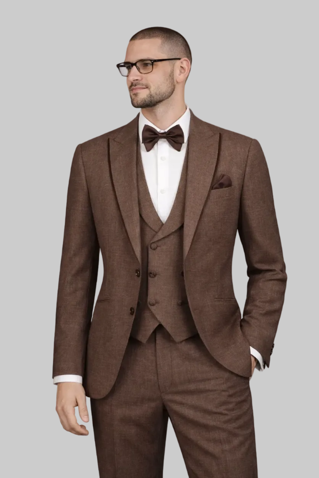 The Alkonost Brown Ceremonial 3pc Suit- Brown