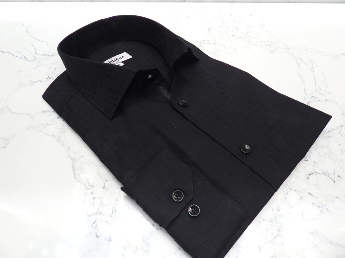 Croc Jacquard Shirt - Black - Shirt by Urbbana