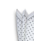 Pocket Square - White & Black Dot - URBBANA Pocket Square Collection