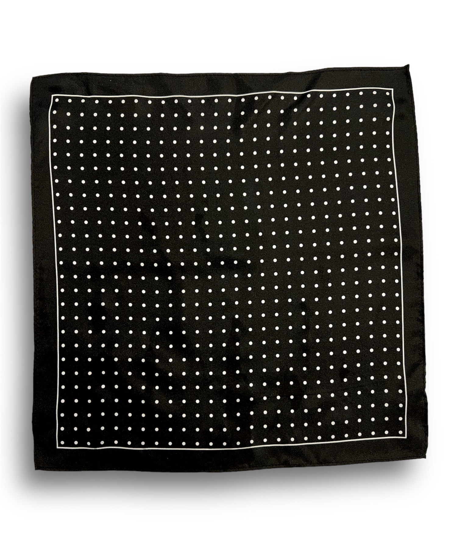 Pocket Square - Black & White Dot - by Urbbana