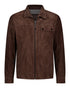 One Pocket Trucker Suede Leather Jacket - Camel - Leather Jacket by Urbbana