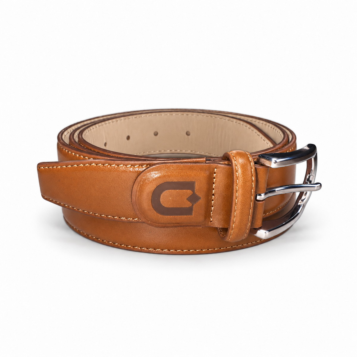 The U Belt - Tan — studio product view