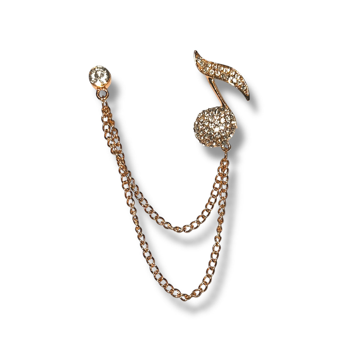 URBBANA embellished lapel pin.