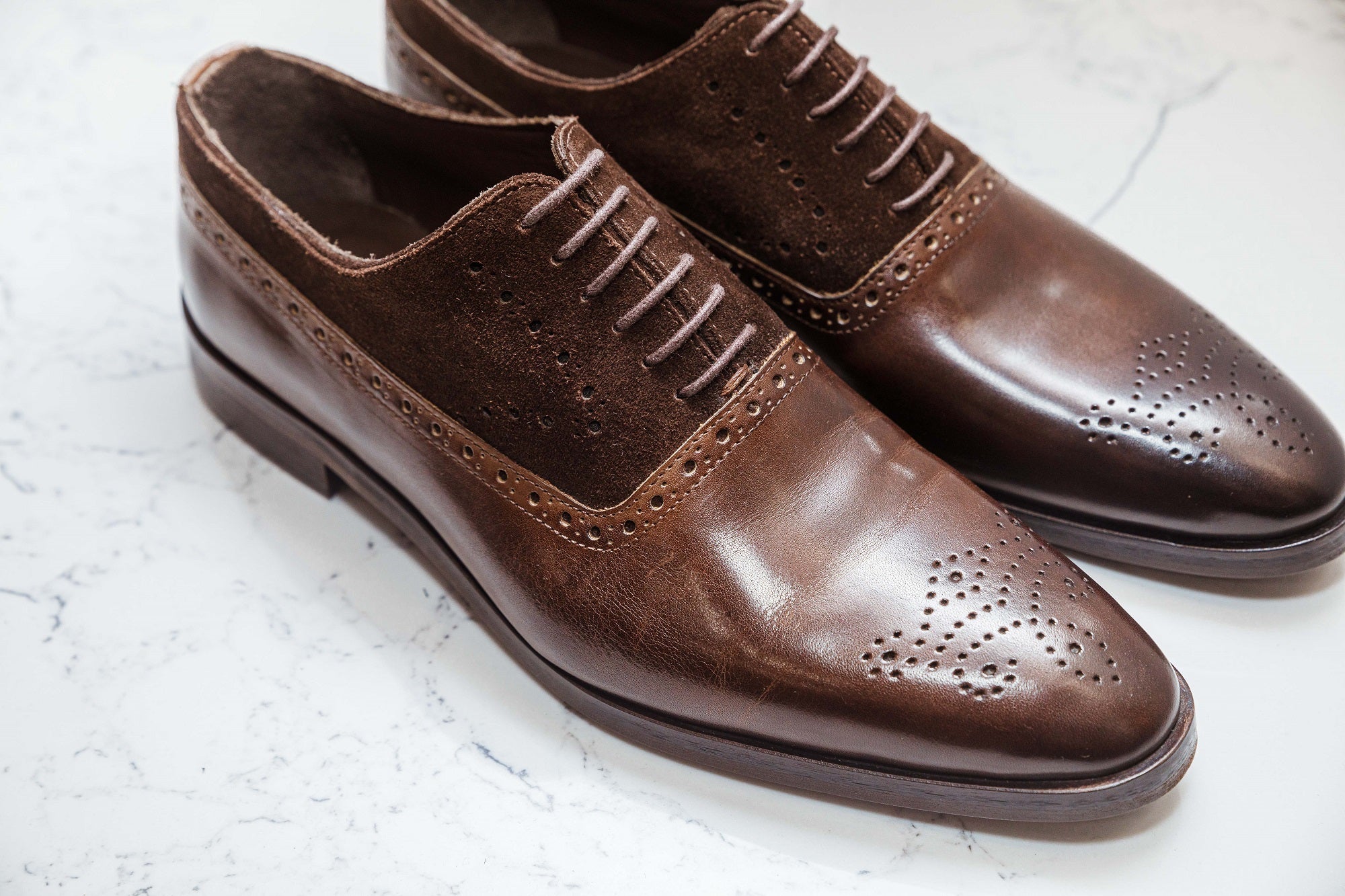 Fuente Shoes - Brown - Suede Shoes by Urbbana