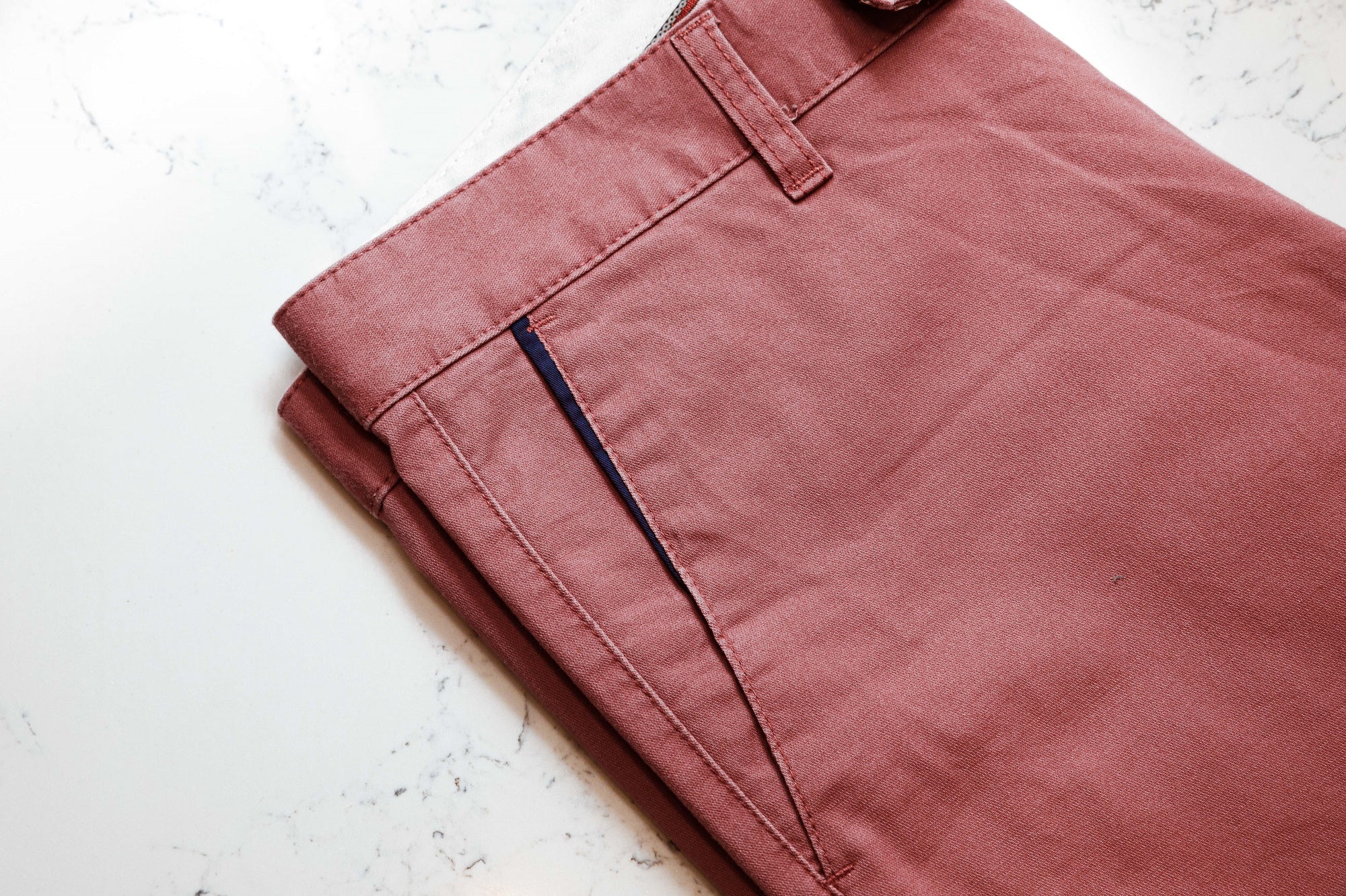 Pink Cotton Stretch Chinos - Chino by Urbbana