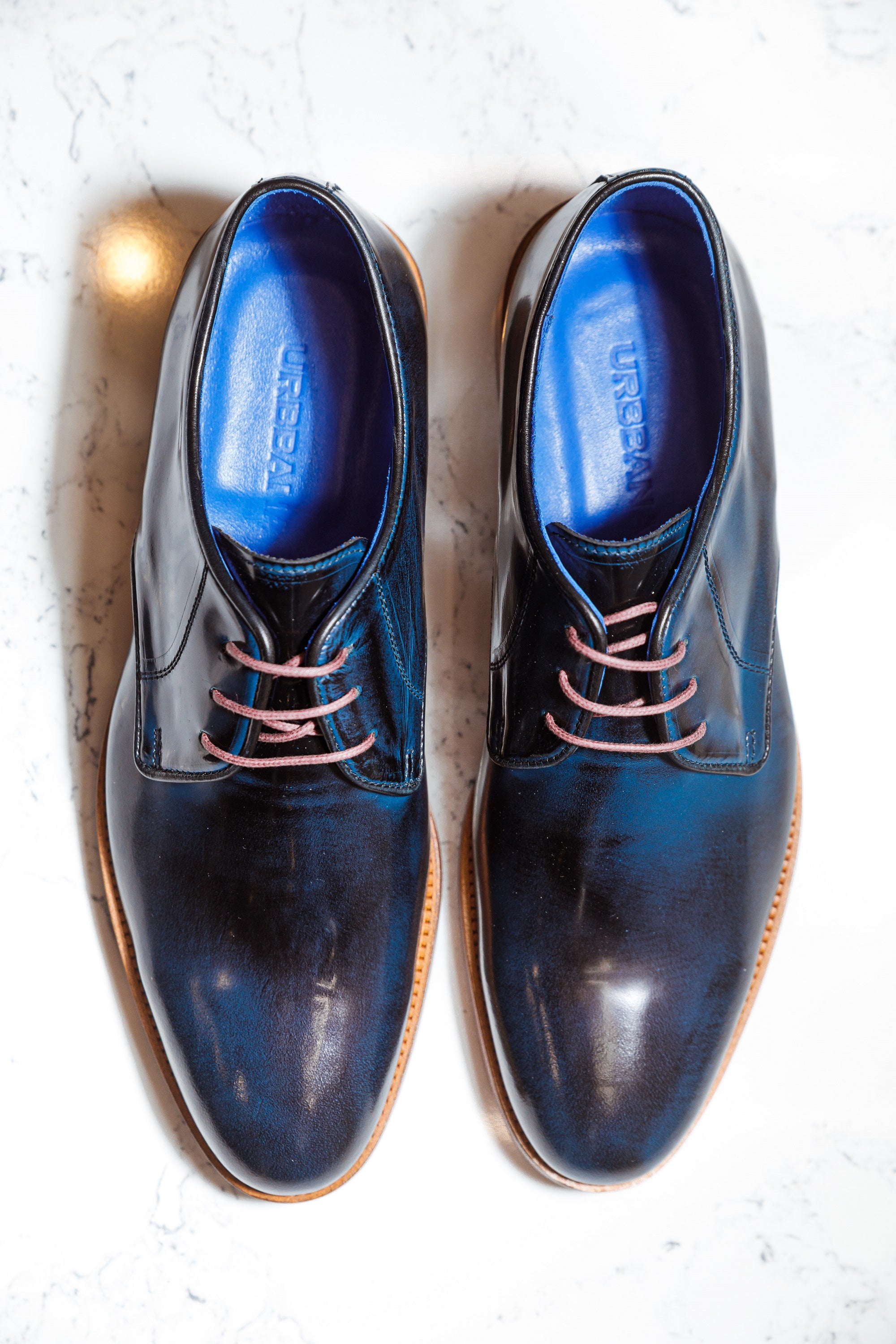 The Wellington Shoes - Navy - Handmade Shoes by Urbbana