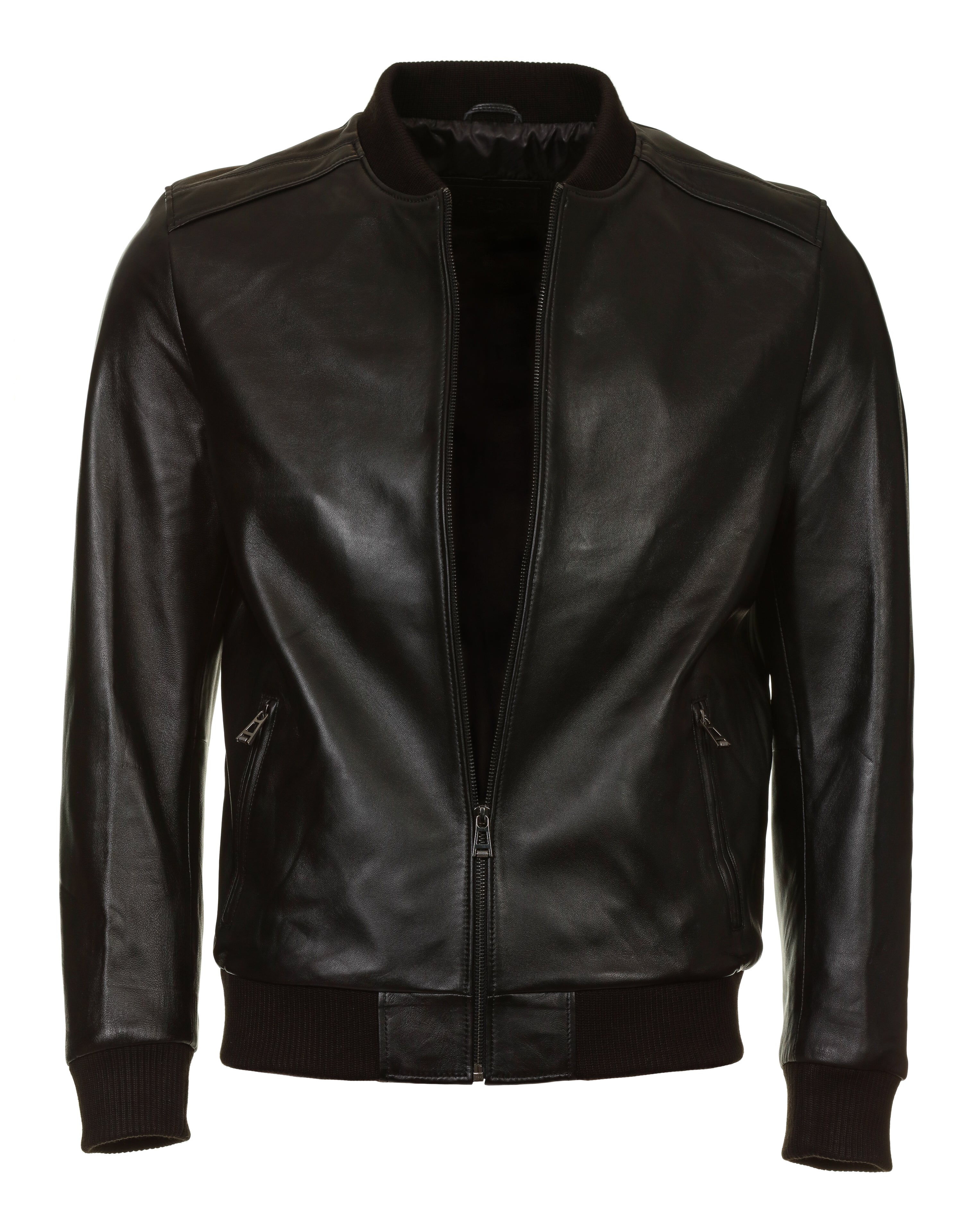 Lambskin Leather Jacket - Minimal Black - Leather Jacket by Urbbana