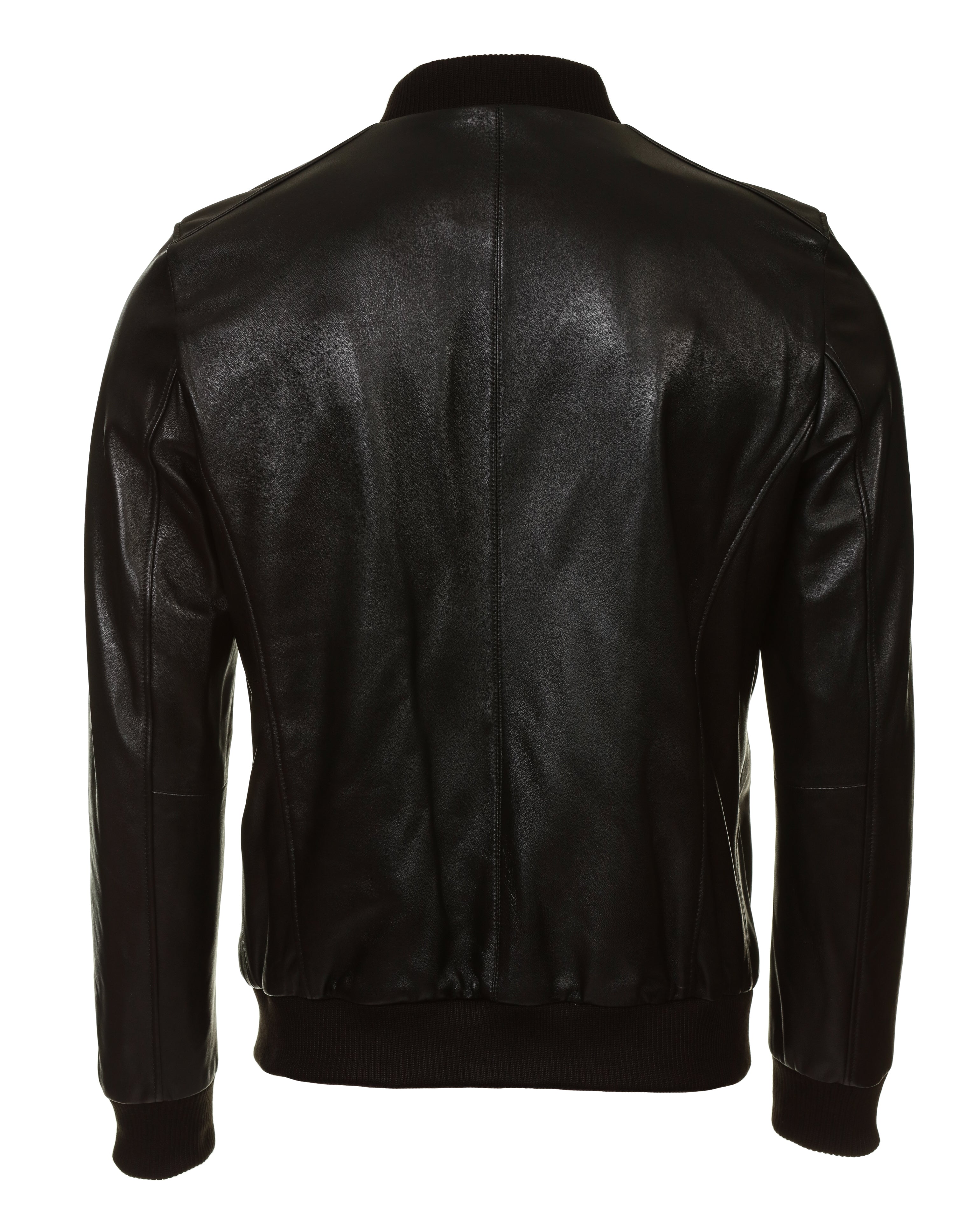 Lambskin Leather Jacket - Minimal Black - Leather Jacket by Urbbana
