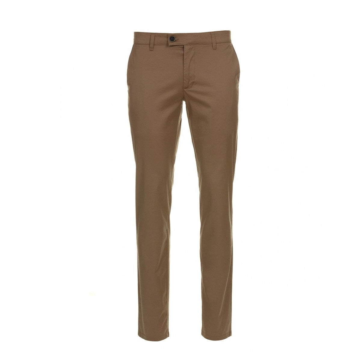 Brown Cotton Stretch Chinos - Chino by Urbbana