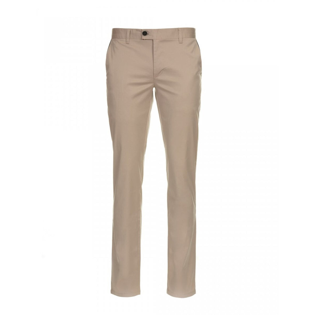 Beige Cotton Stretch Chinos - Tailored Trousers