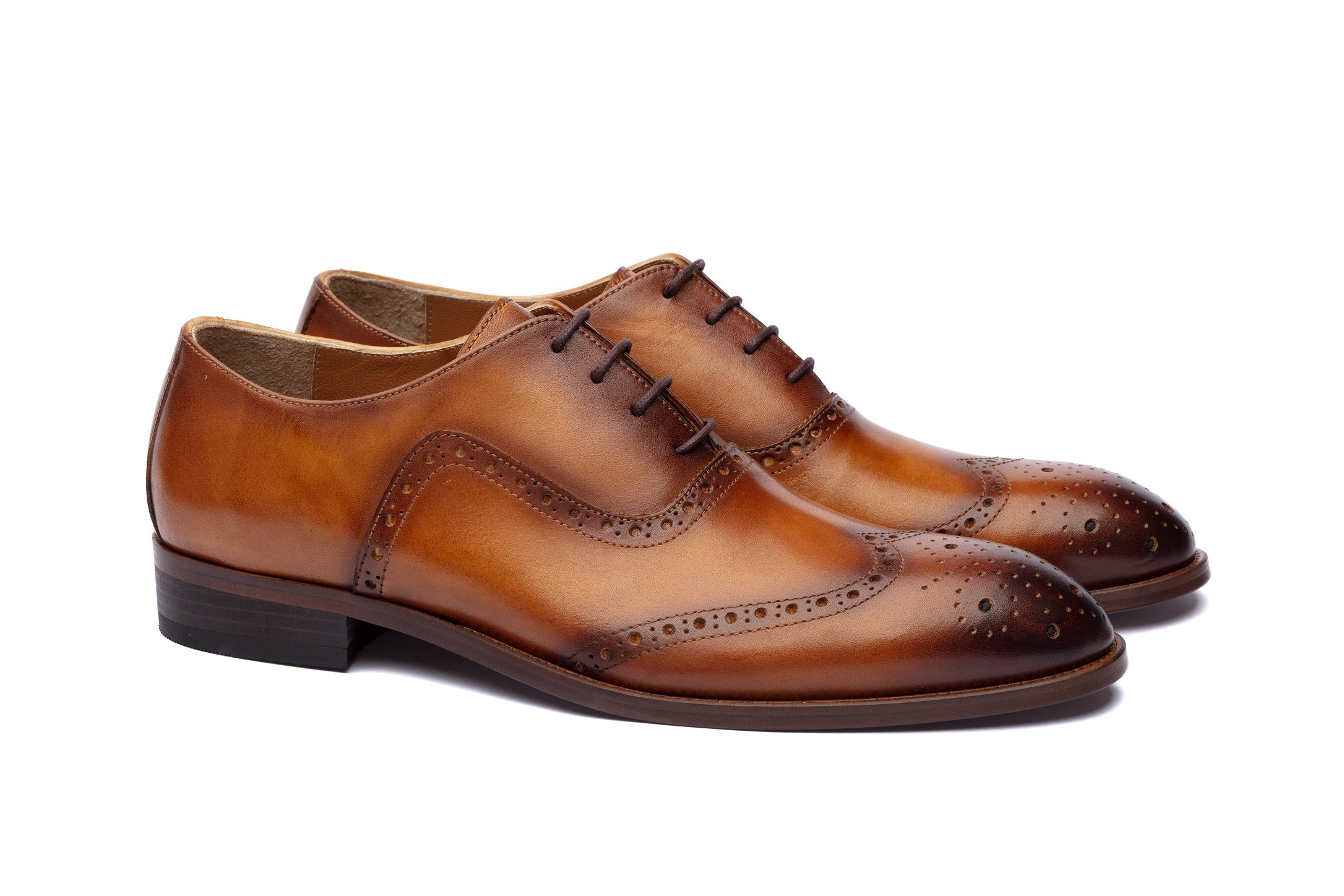 Tan Patina Brogues - Brogues by Urbbana