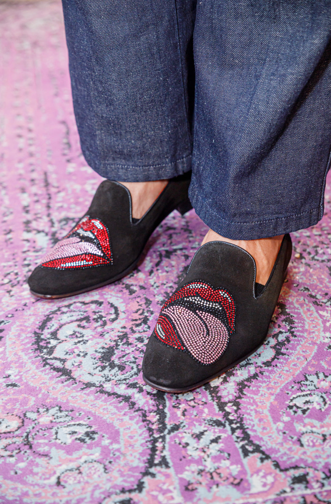 The Pink Tongue Diamond Loafers - Loafers by Urbbana