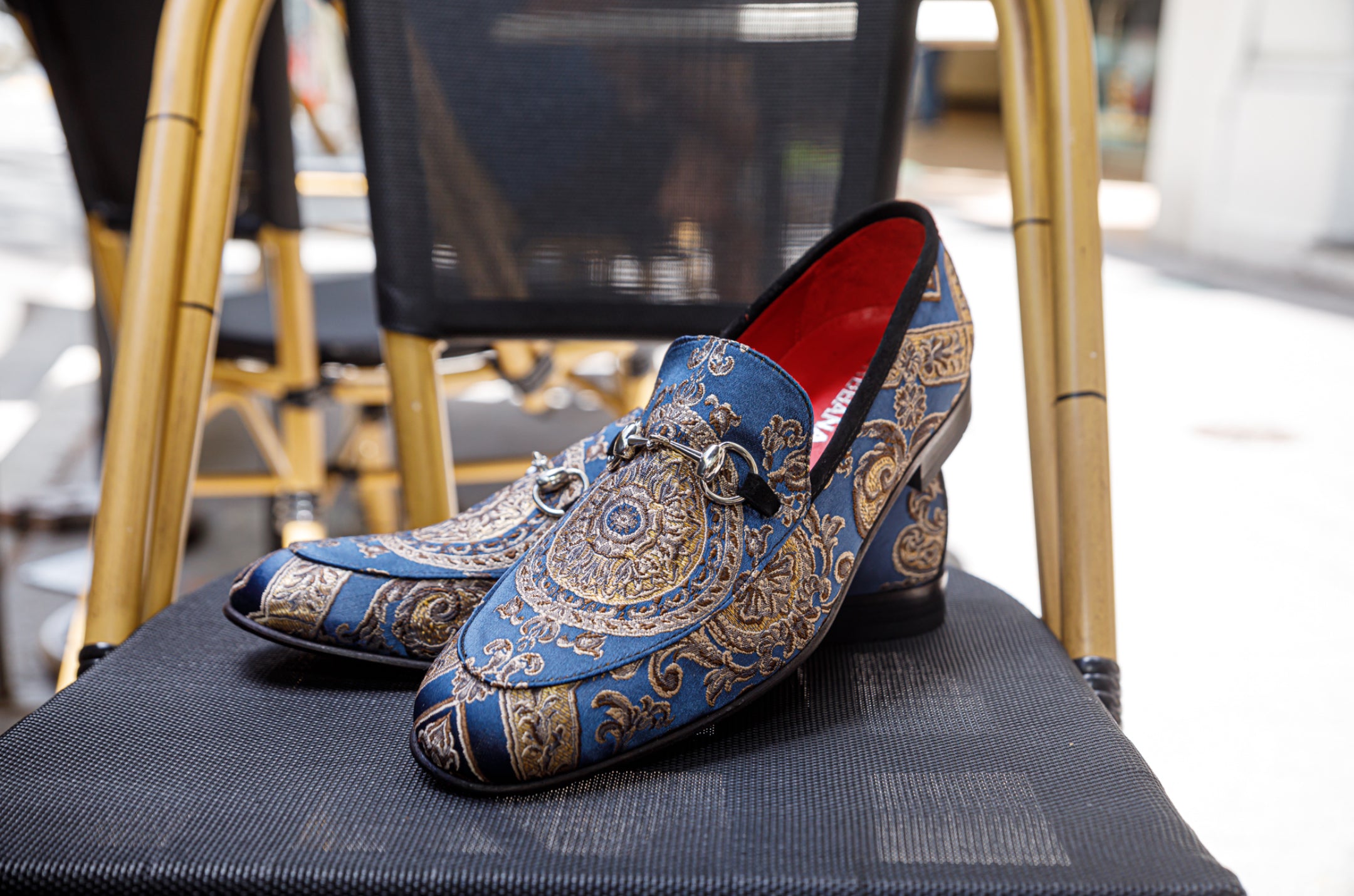 The Baroque Loafers - Blue - Loafers by Urbbana