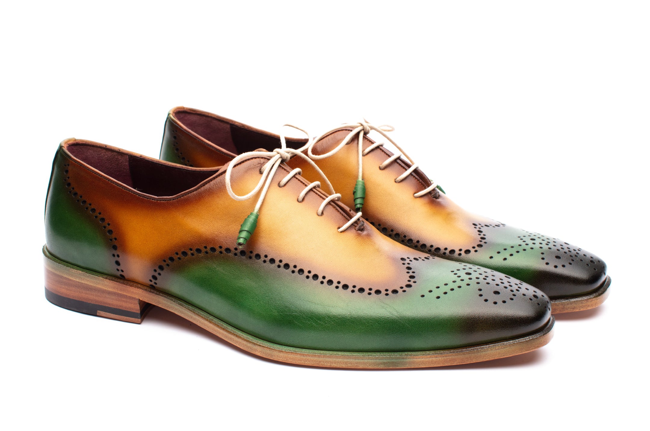 Gold hot sale brogue shoes