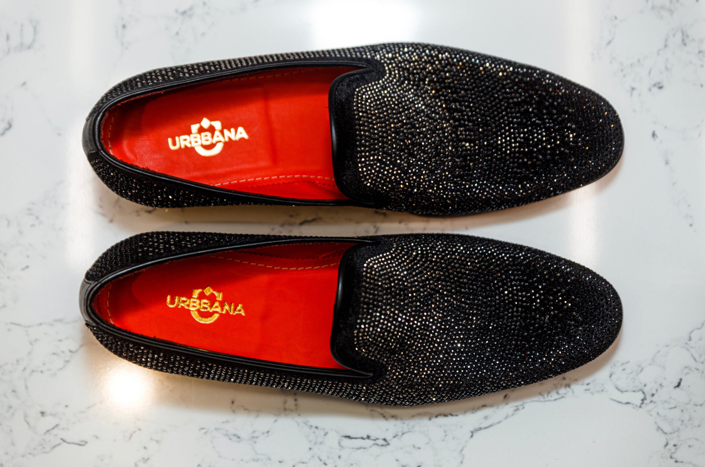 The Mandana Diamond Loafers - Black - Loafers by Urbbana