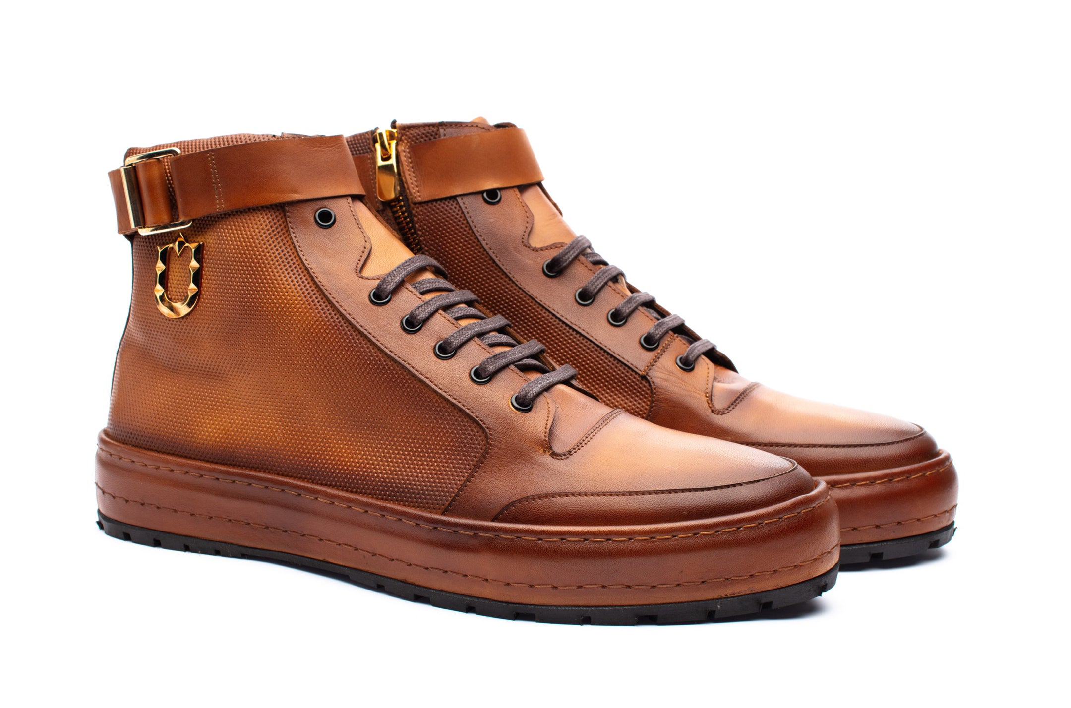 The Cognac High Top Sneakers - Sneaker by Urbbana