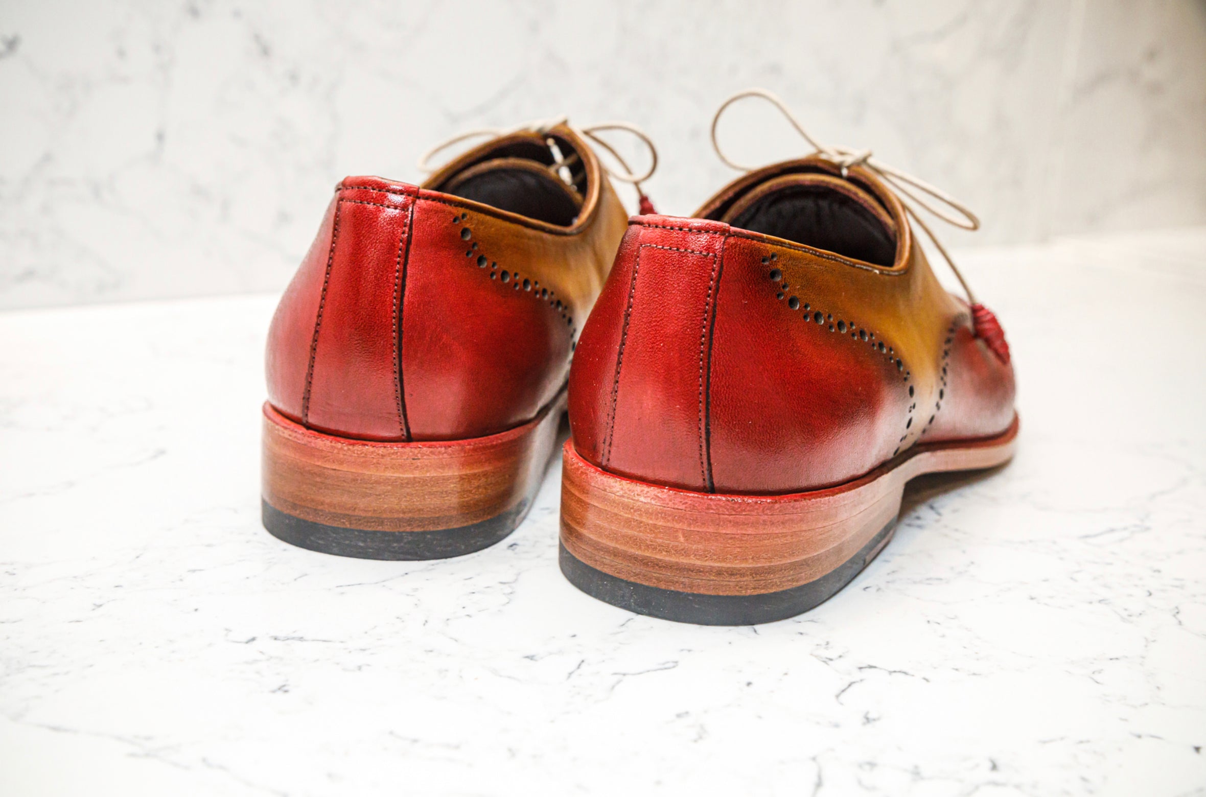 The Havana Patina Brogues - Red &amp; Gold - Brogues by Urbbana