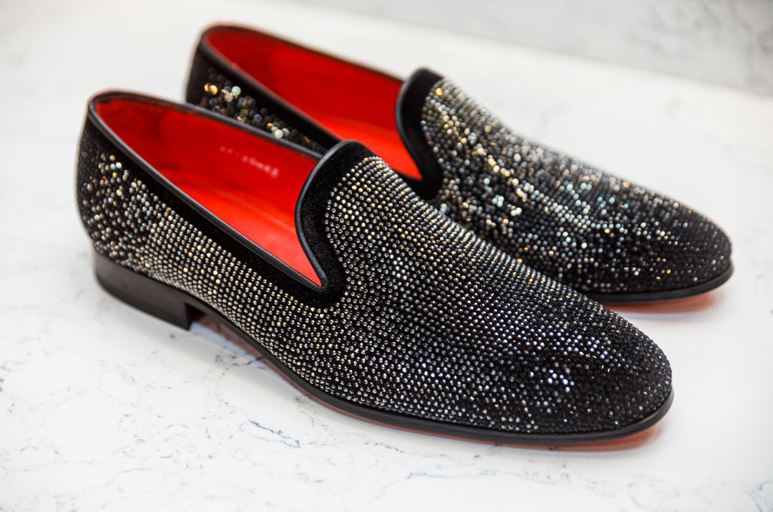 The Mandana Diamond Loafers - Black - Loafers by Urbbana