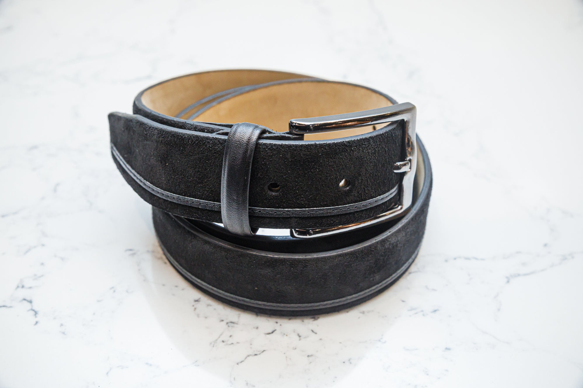 The Ale Black Suede Belt - Belt by Urbbana