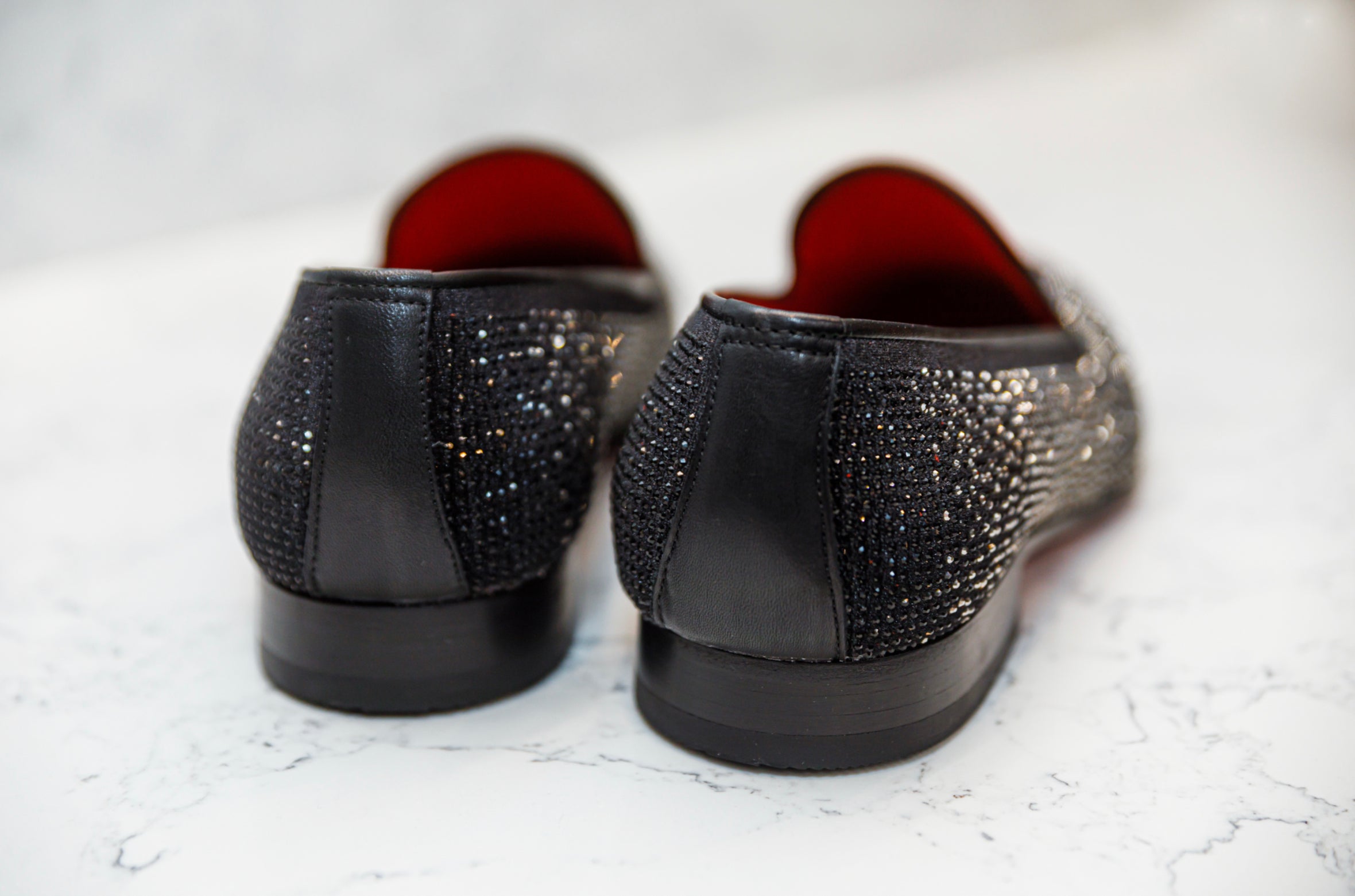 The Mandana Diamond Loafers - Black - Loafers by Urbbana