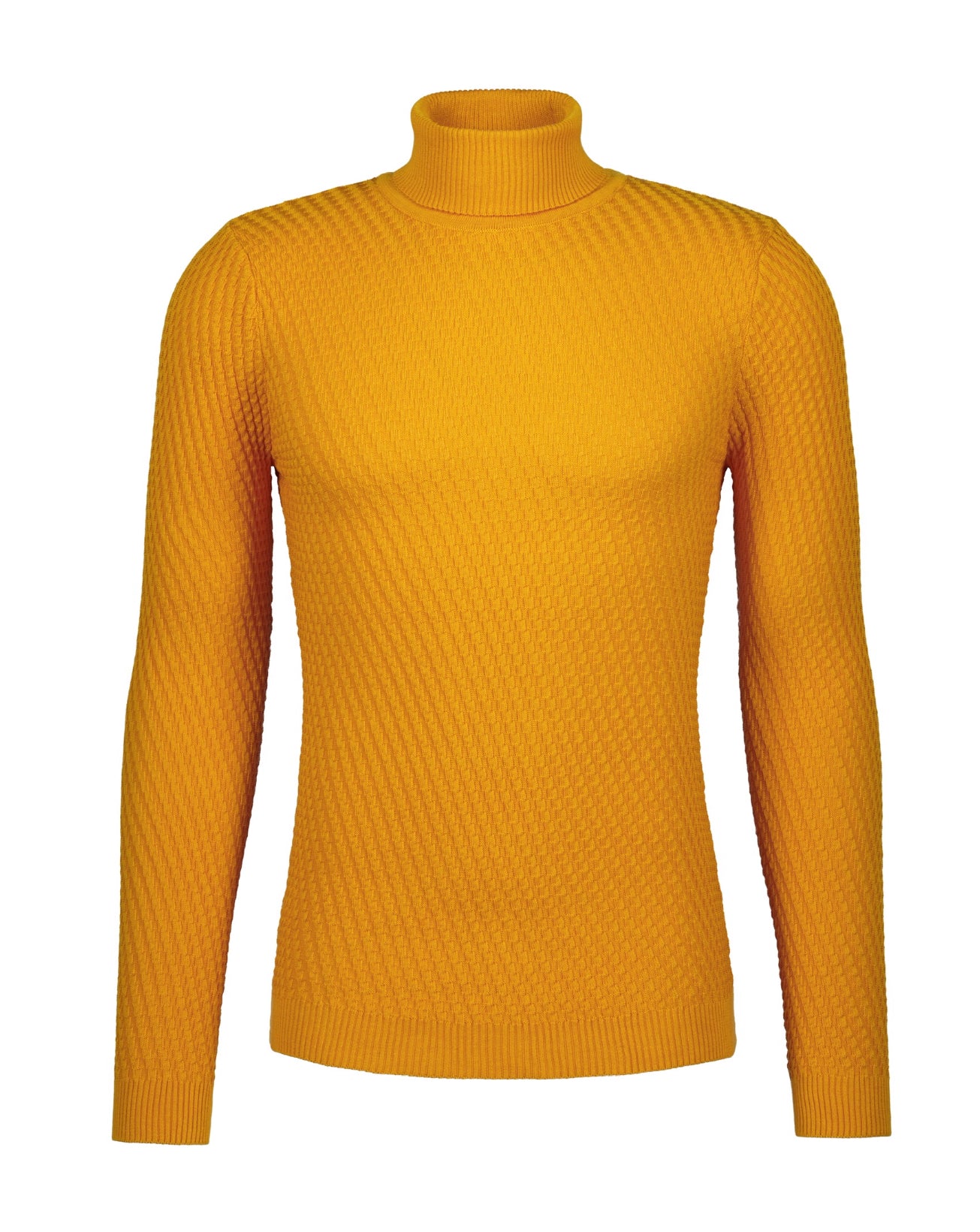 Textured Knit Turtleneck Sweater Yellow Gold – Urbbana