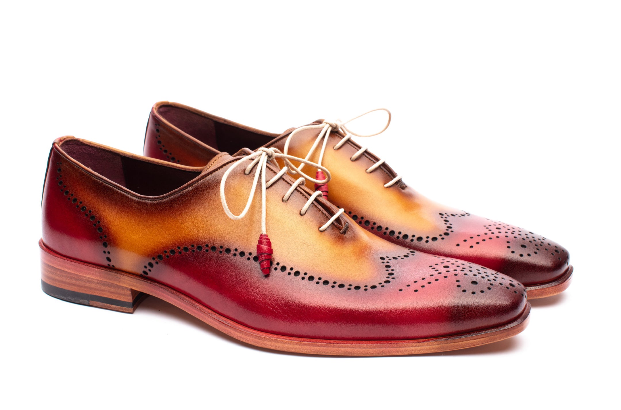 The Havana Patina Brogues - Red &amp; Gold - Brogues by Urbbana