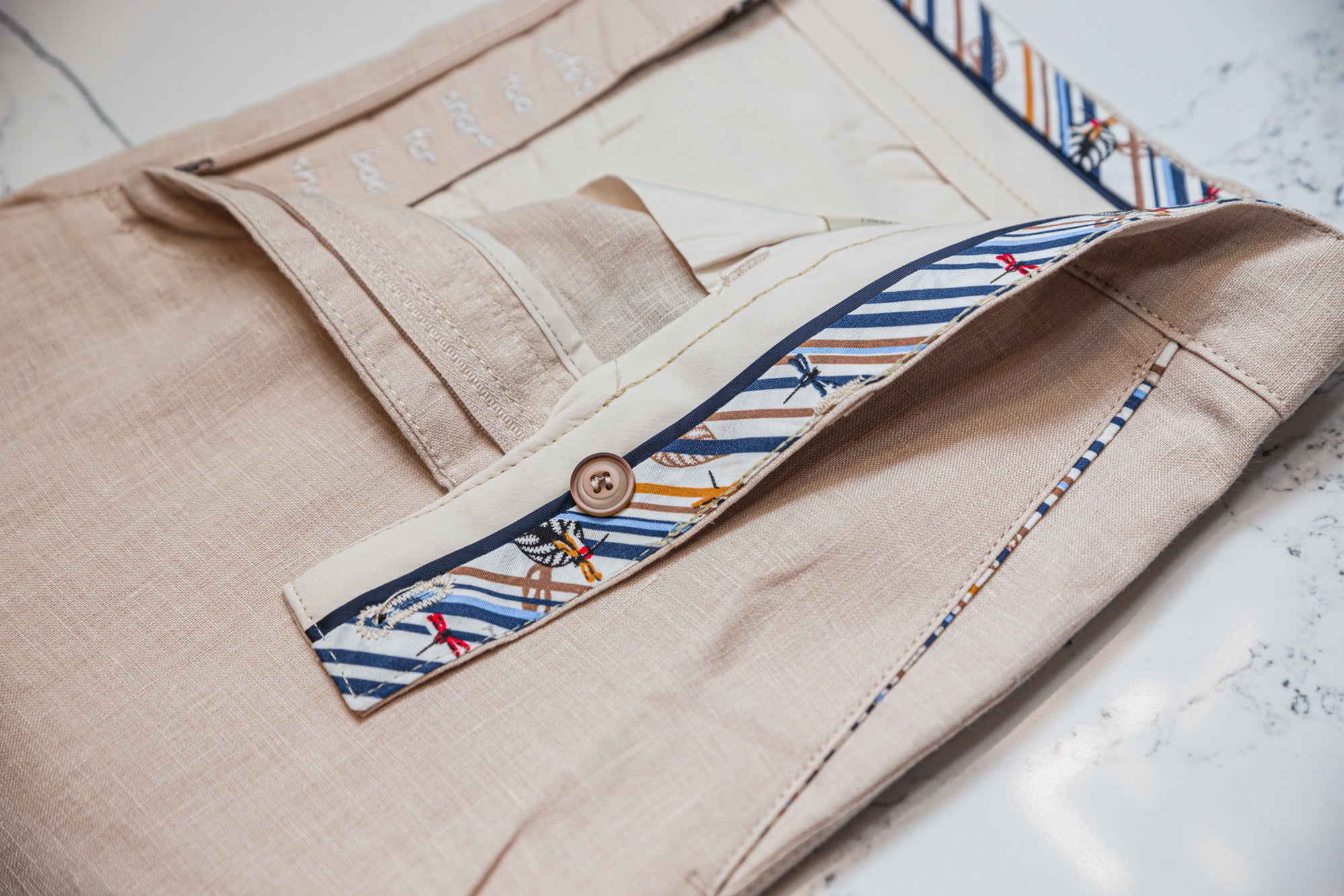 The Nuno Linen Shorts - Beige - by Urbbana