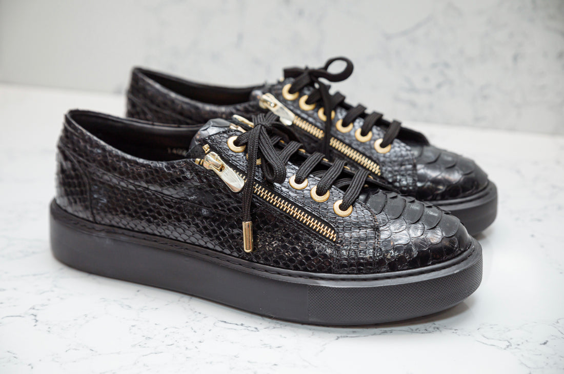 The Franco Python Zip Sneakers - URBBANA Footwear