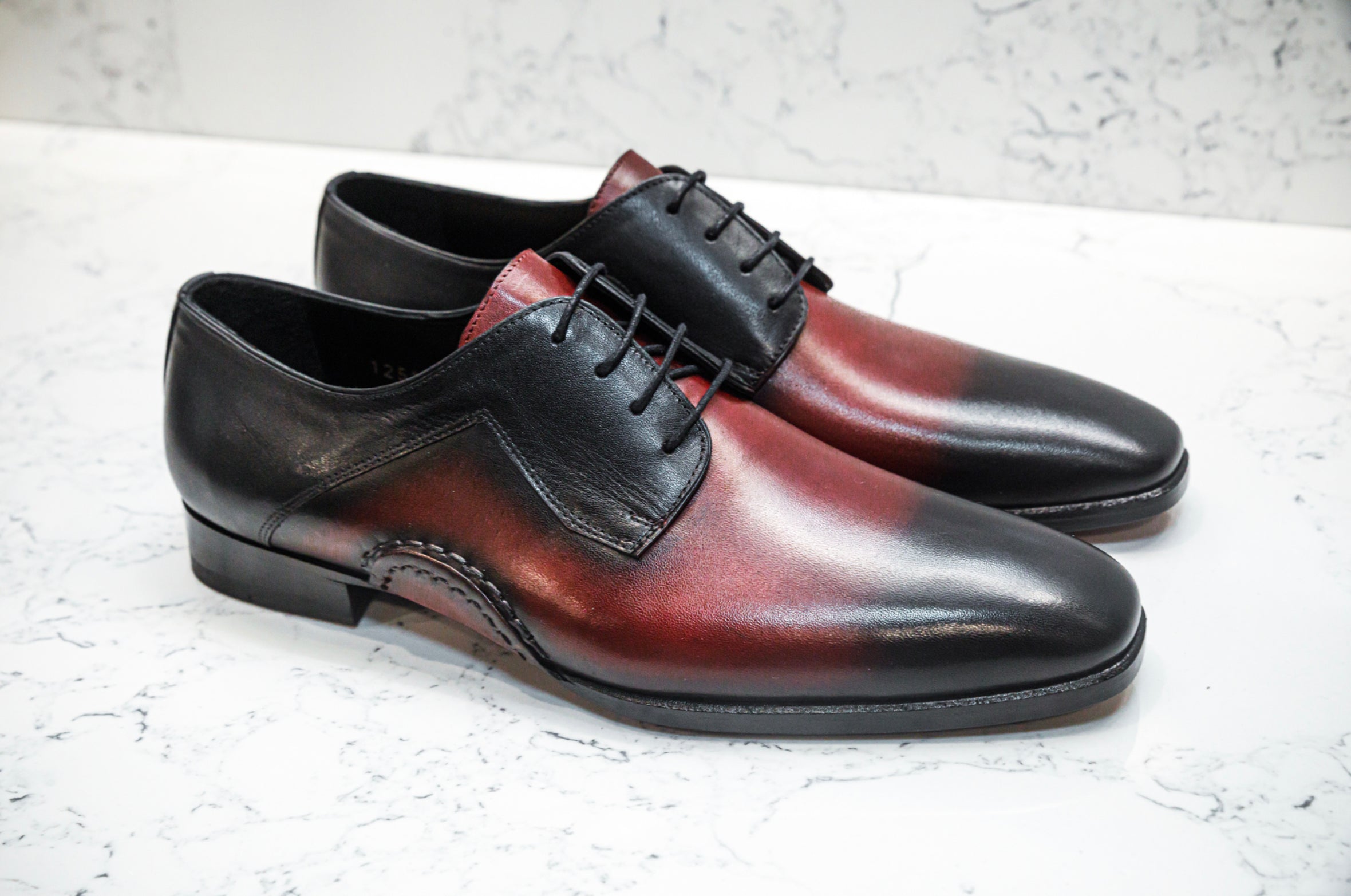 The Opanka Patina Shoes - Red &amp; Black - Brogues by Urbbana