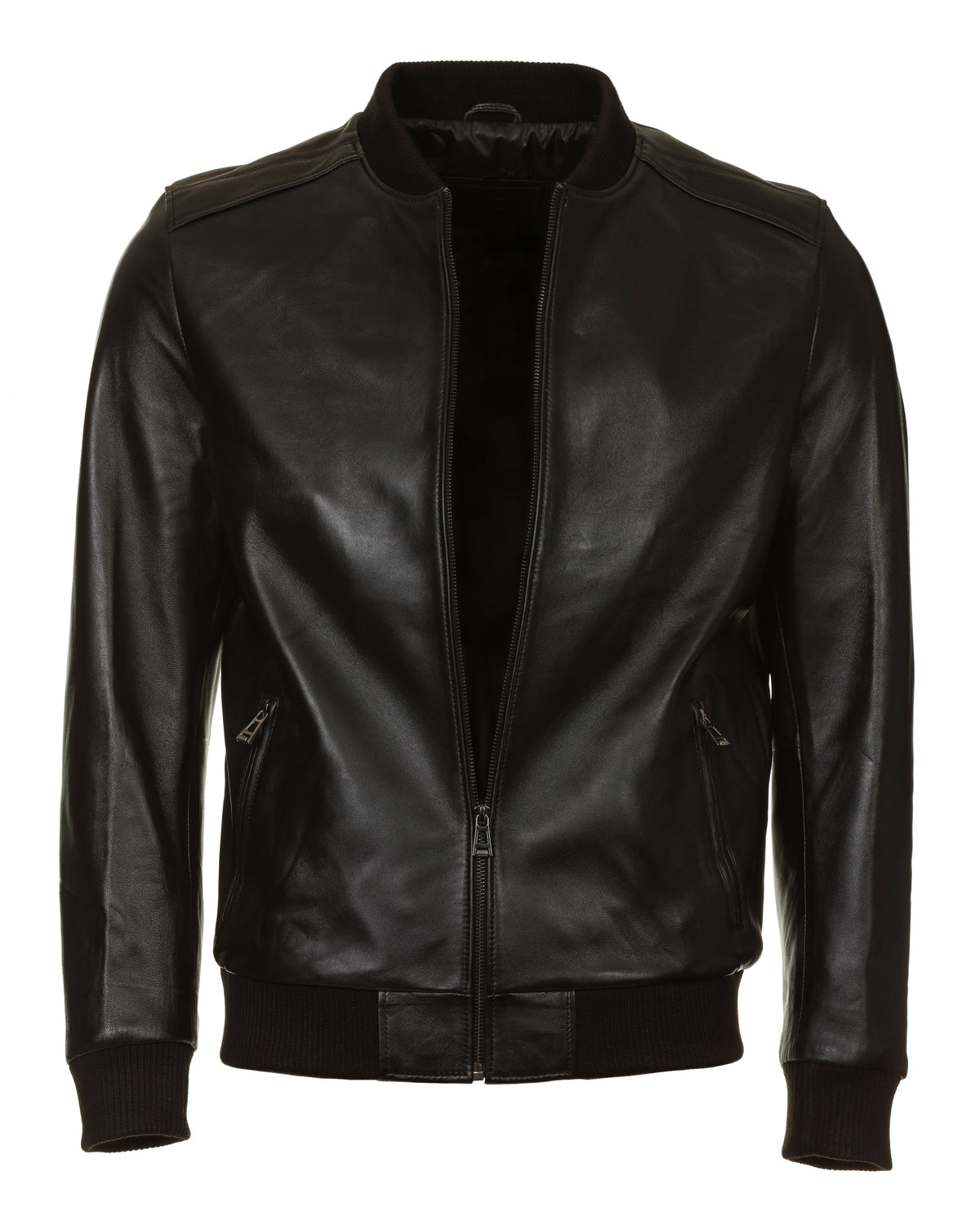 Lambskin Leather Jacket - Minimal Black - Leather Jacket by Urbbana