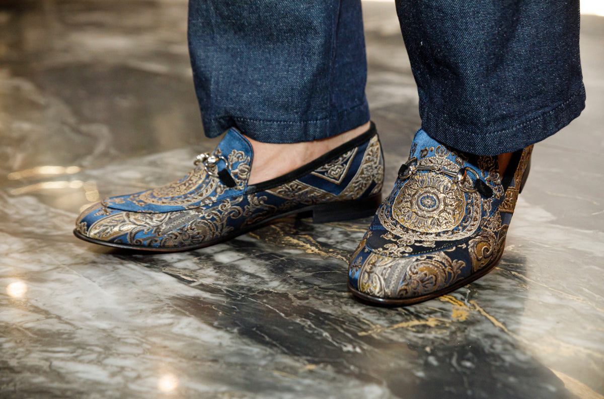 The Baroque Loafers - Blue - Loafers by Urbbana