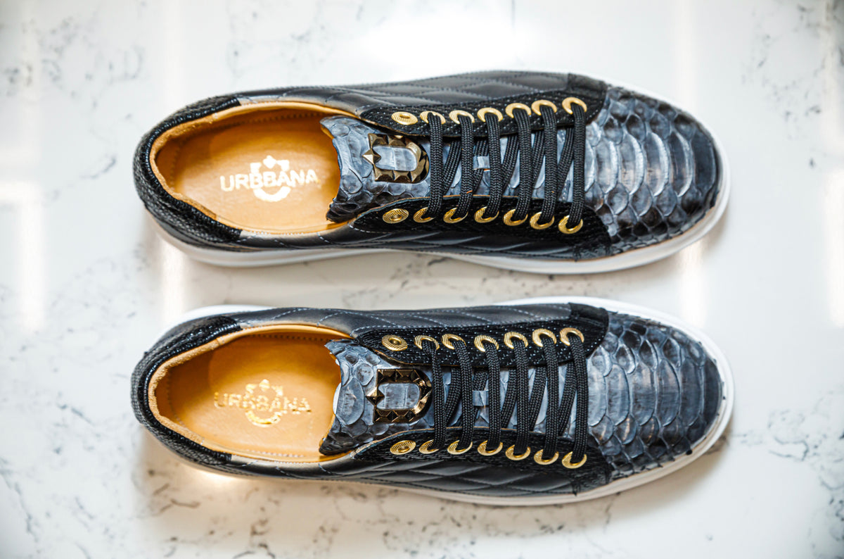 The Danilo Python Sneakers - Grey & Black - Sneaker by Urbbana