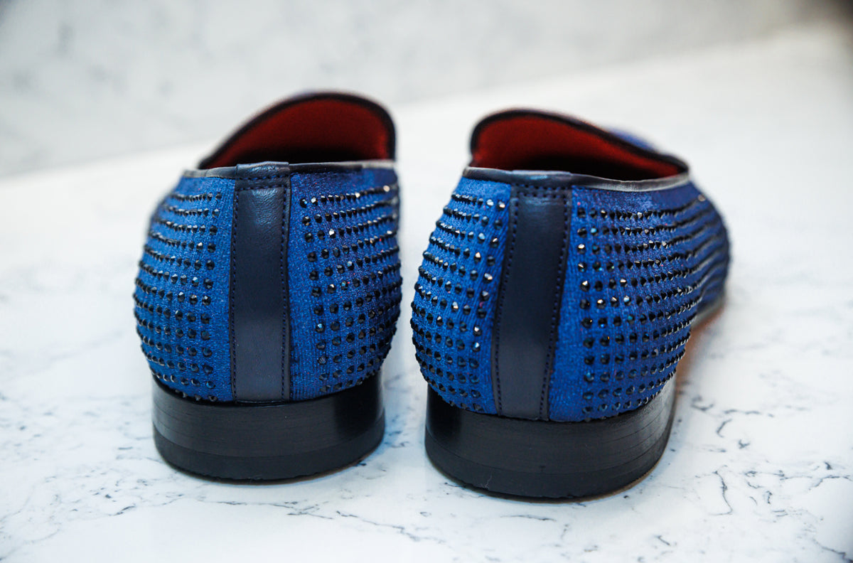 The Kouza Diamond Loafers - Blue - Loafers by Urbbana
