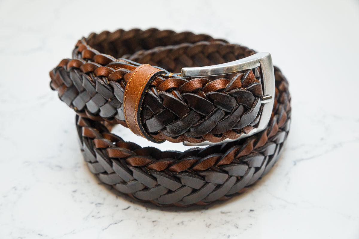 The Penne Woven Belt - Premium Leather Belts by URBBANA