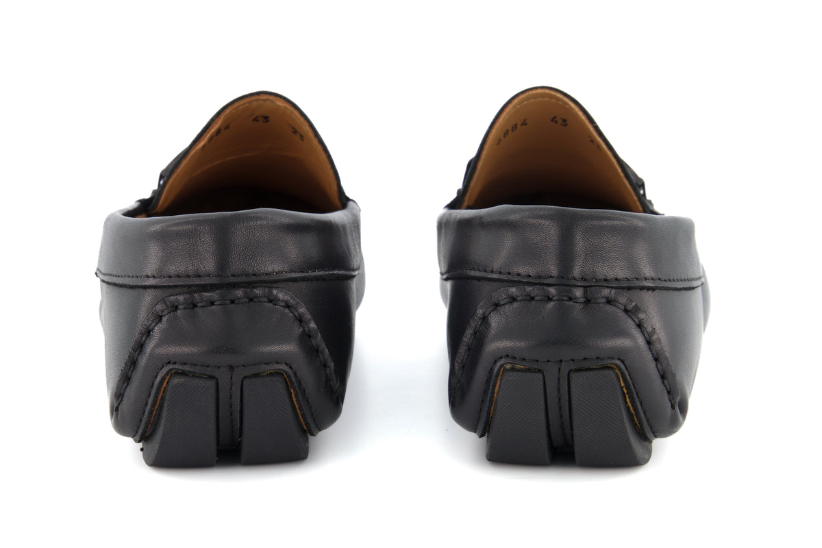 Portofino Driving Loafers - Black - Loafers by Urbbana