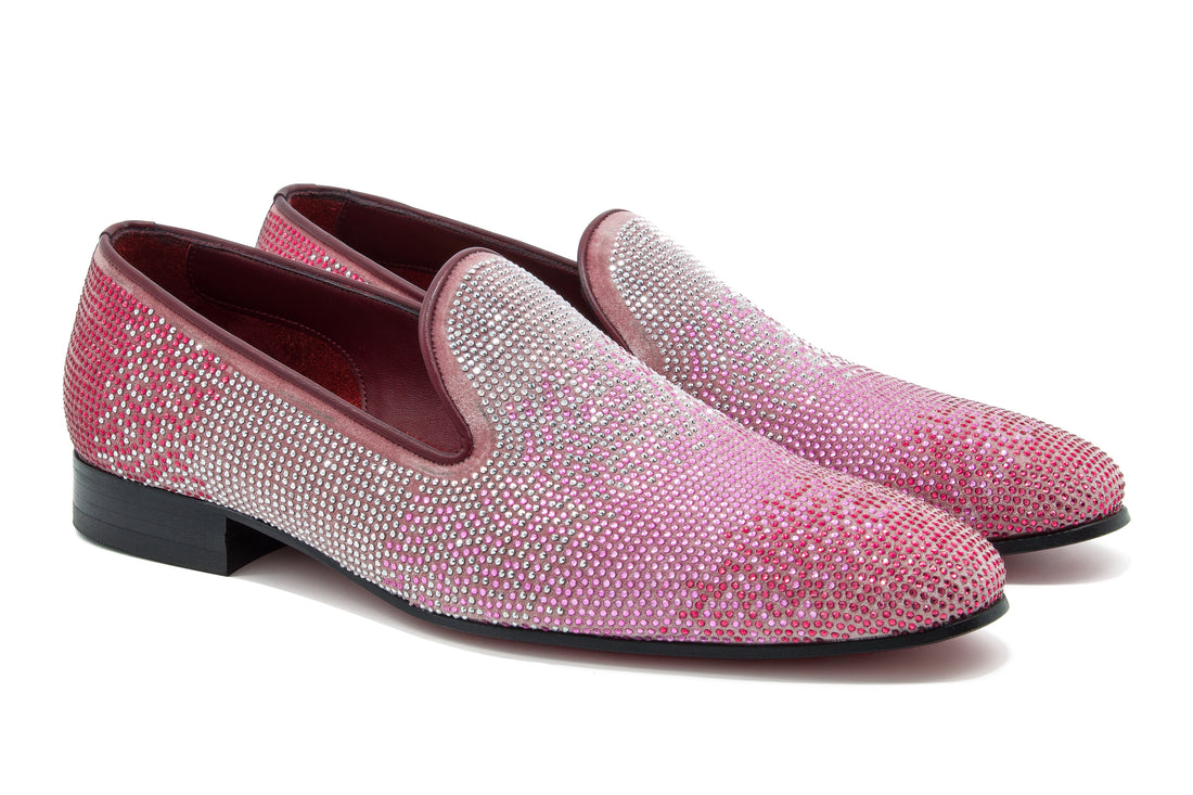 The Mandana Diamond Loafers - Pink - URBBANA Handmade Footwear