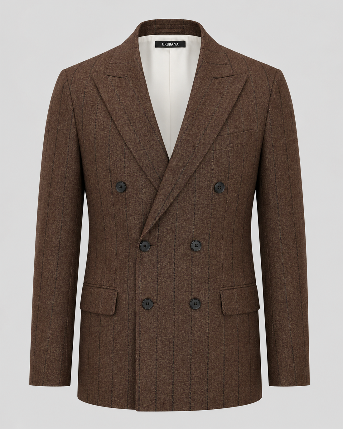 The Bowen Pinstripe Blazer - Brown &amp; Navy HS
