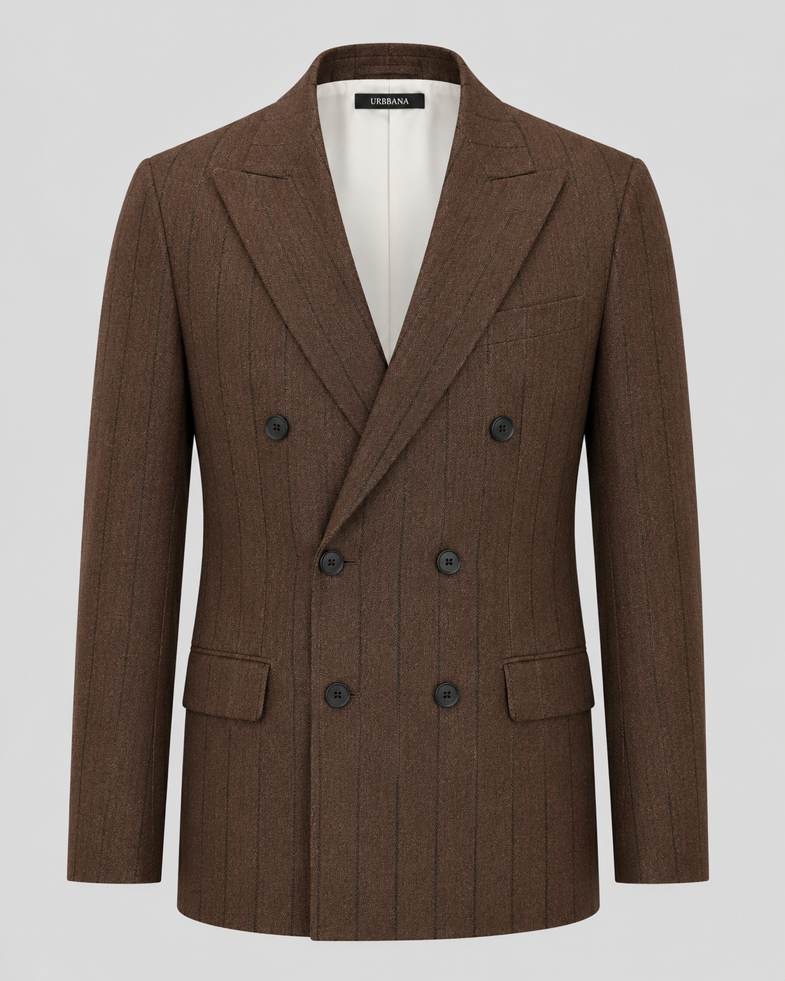 The Bowen Pinstripe Blazer - Brown &amp; Navy HS