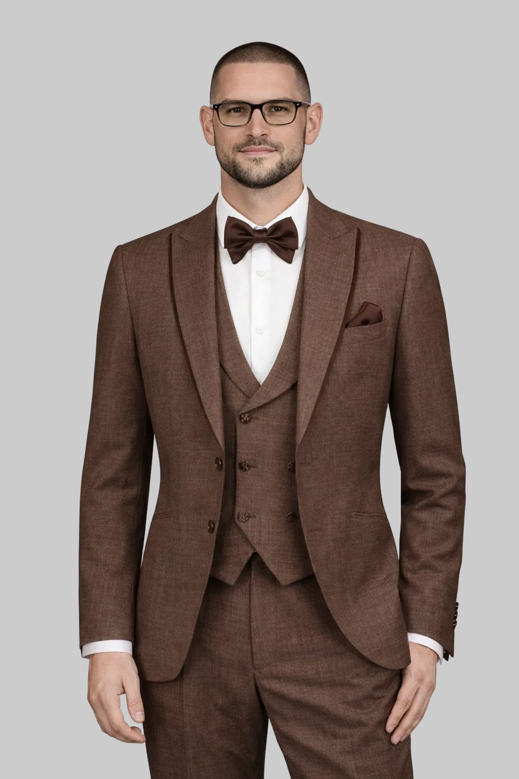 The Alkonost Brown Ceremonial 3pc Suit- Brown