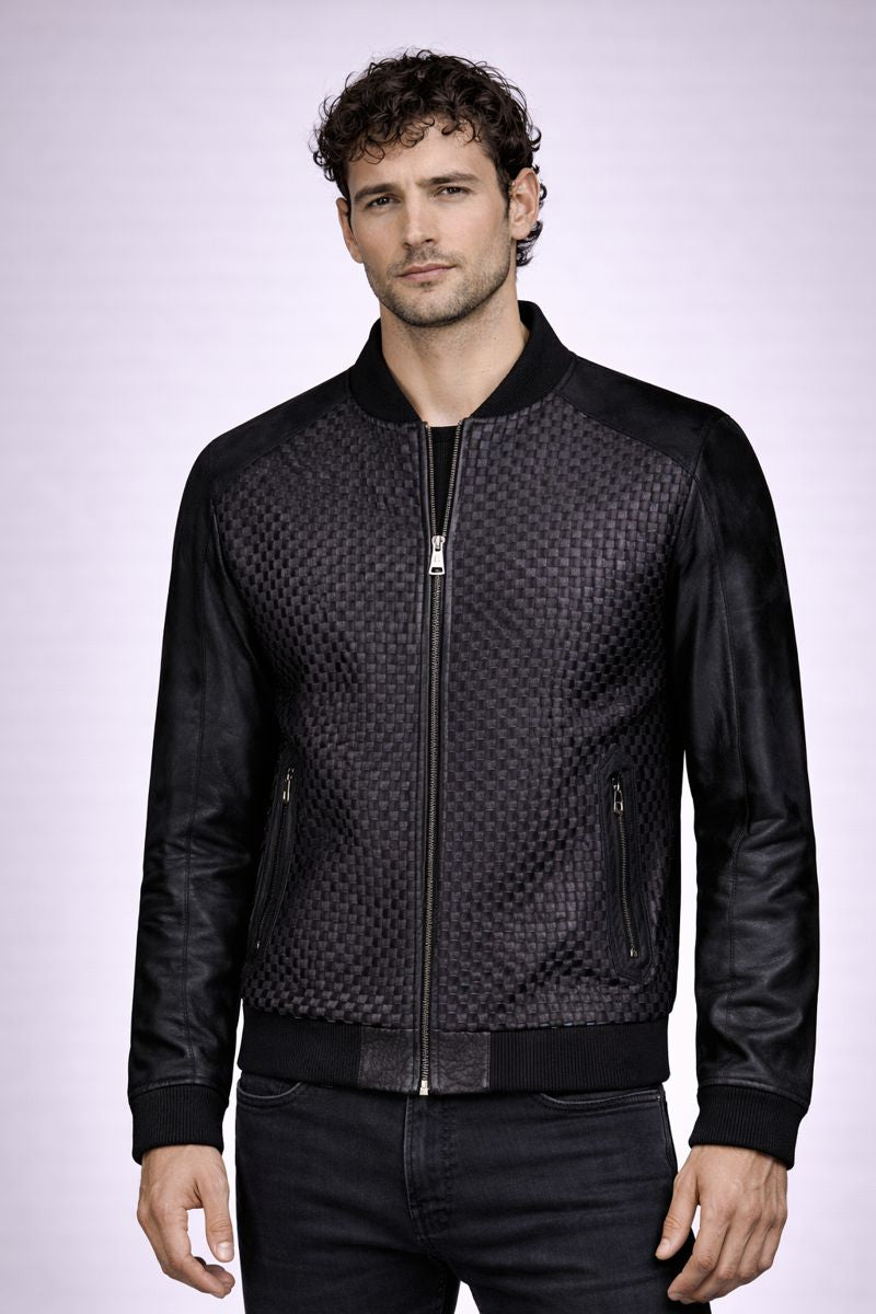Horsehair Leather Jacket - Black