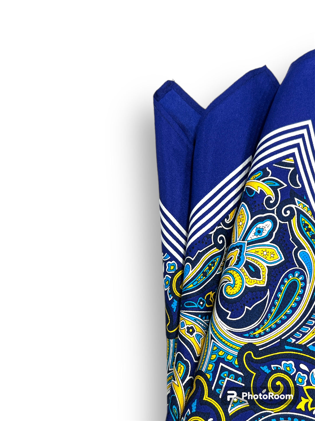 Pocket Square - Navy &amp; Yellow Floral