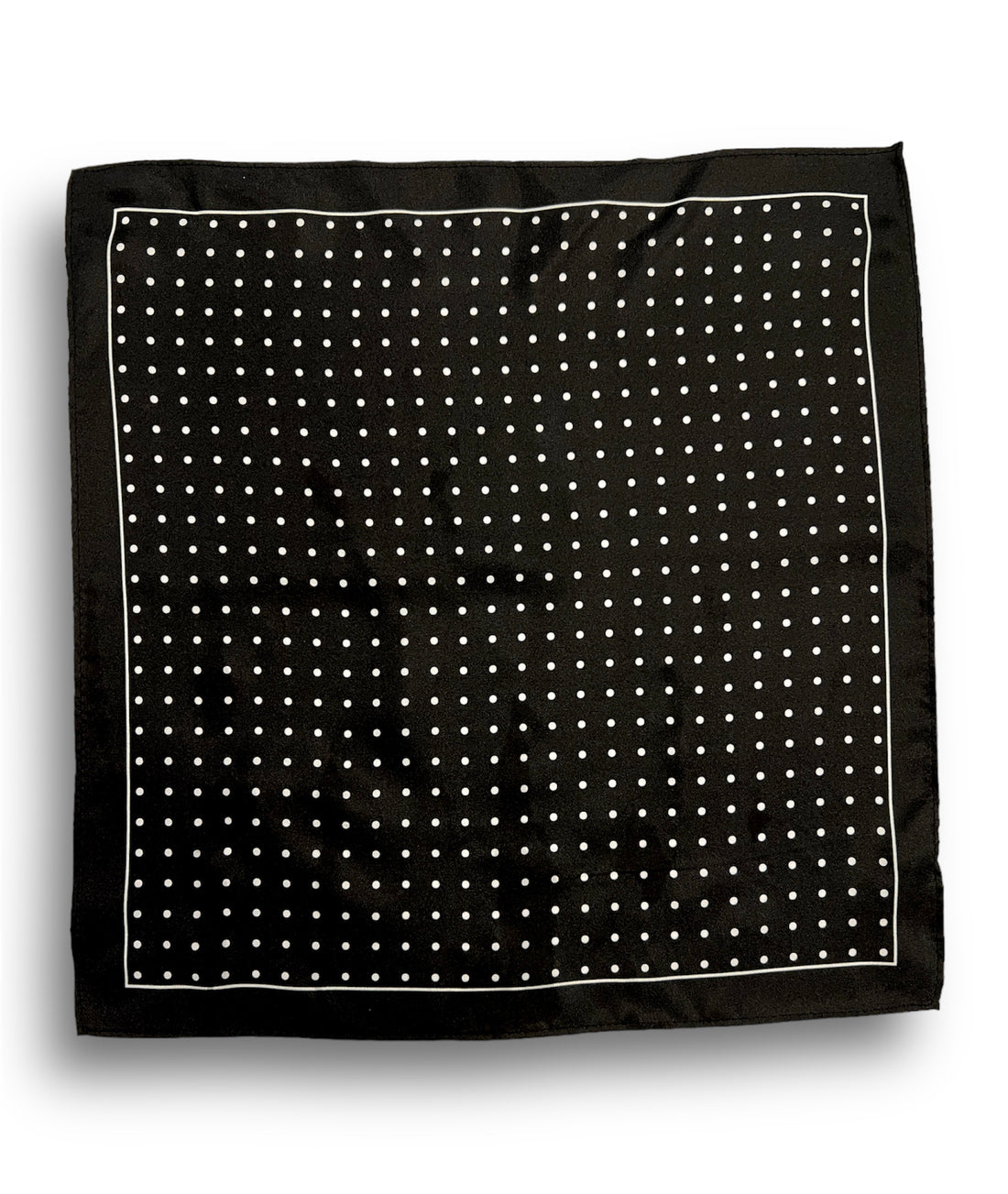 Pocket Square - Black &amp; White Dot