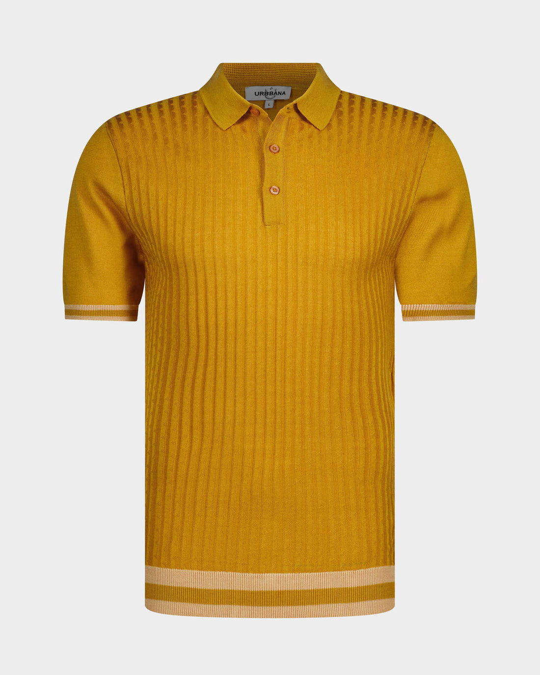 Sonny Classic Knitted Polo Shirt in Mustard color