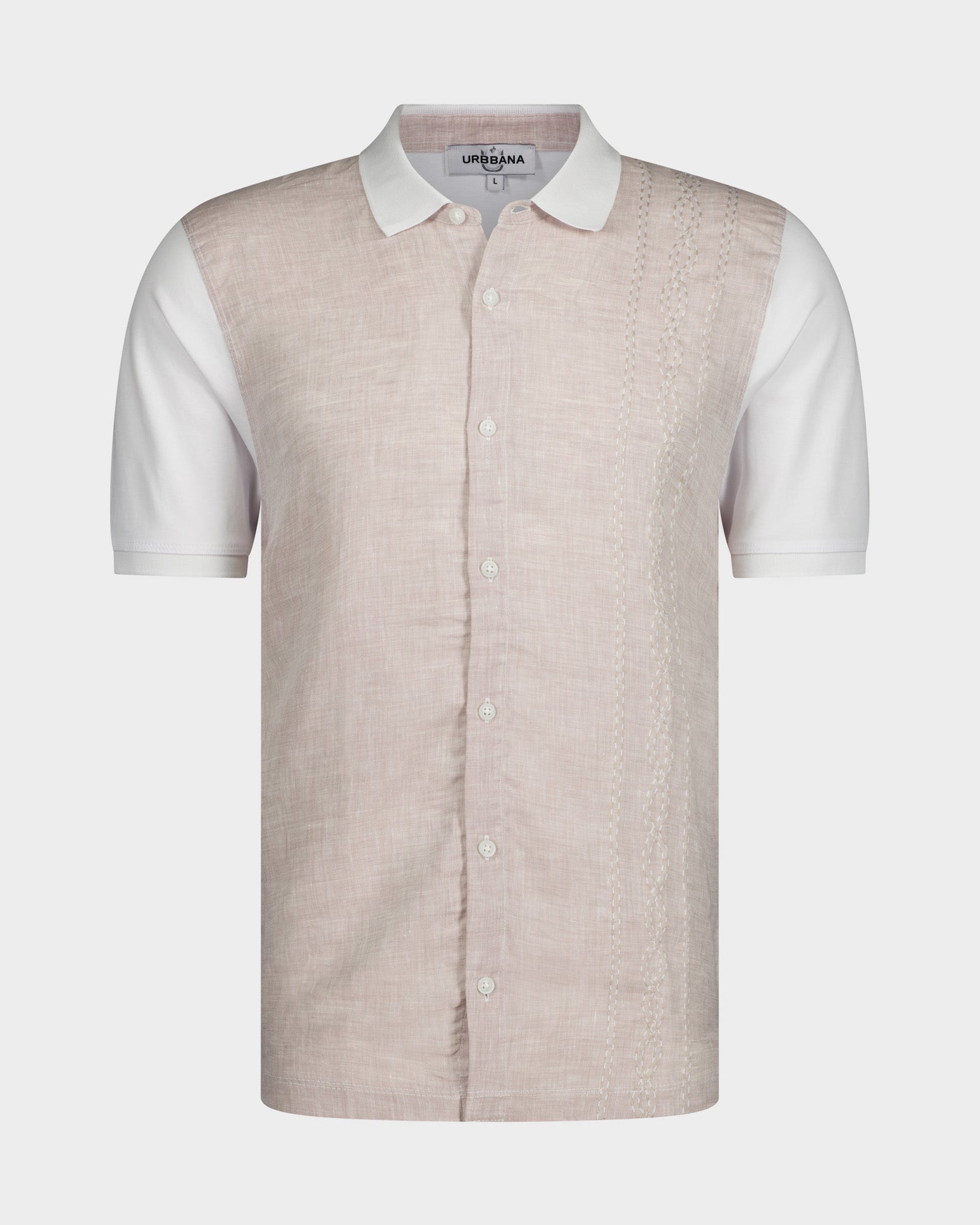 The Florence Cotton/Linen Polo - Latte