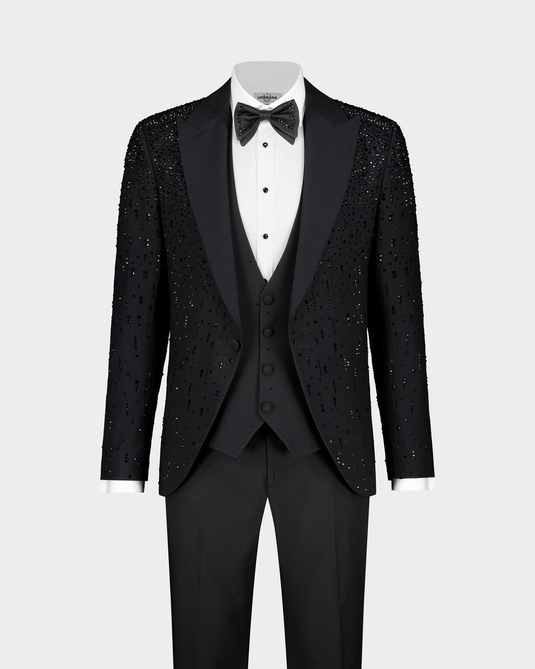 The Roc Noir Ceremonial 3pc Suit - Black beaded